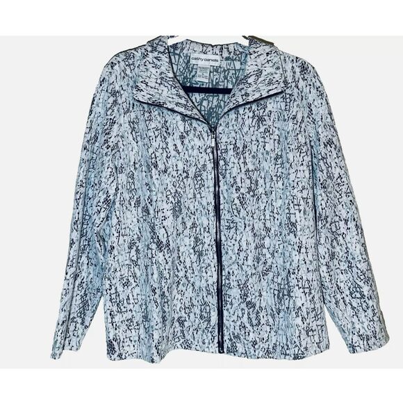 Fall Jacket CATHY DANIELS Women's Long Sleeve Full Zip Lace Overlay Sz XL - Picture 1 of 5